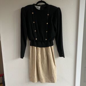 Vintage I Magnin Dress Women’s 6 Wool Faux Suede Skirt Career Classy